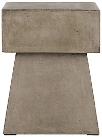 Zen Mushroom Concrete Stool in Driftwood Grey