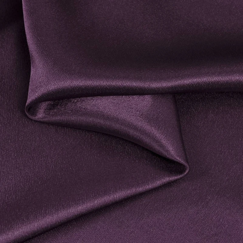 Plum Crepe Back Satin