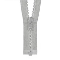 YKK 30" Chrome Gray #5 Plastic Vislon Open End Zipper