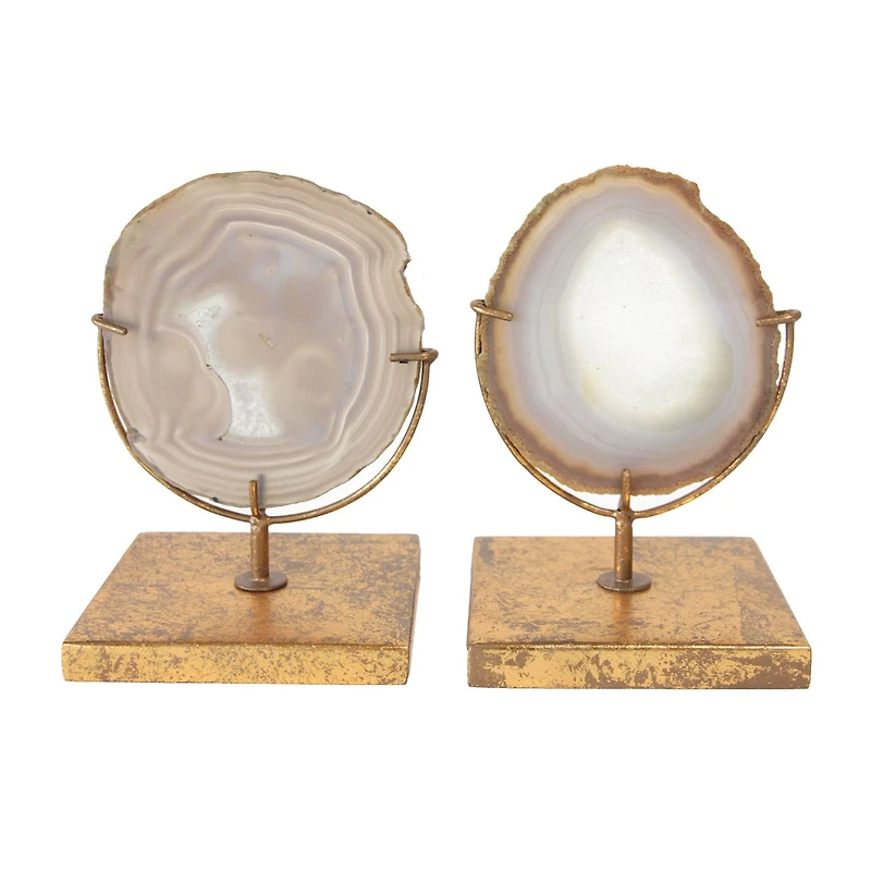 Hello Honey® Natural Agate Decor On Stand (Each One Will Vary)