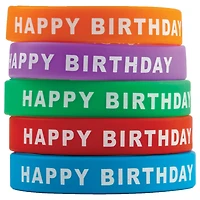 Happy Birthday Wristbands, 6 Packs