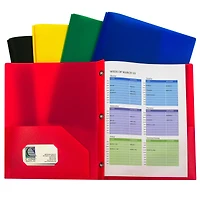 C-Line® Two-Pocket Heavyweight Poly Portfolio Folder with Prongs