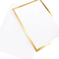 12 Packs: 40 ct. (480 total) Gold Foil Flat Cards & Envelopes by Recollections™, 5" x 7"