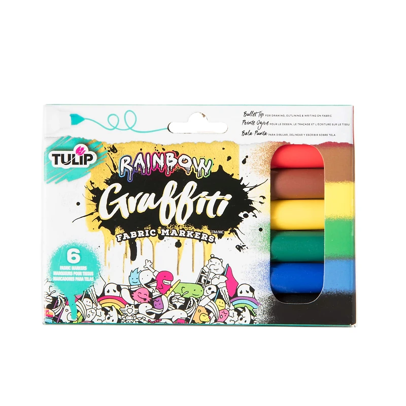 Tulip® Graffiti Fabric Paint Markers™, Rainbow