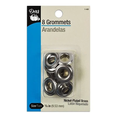 8 Nickel Plated Grommets - 3/8"
