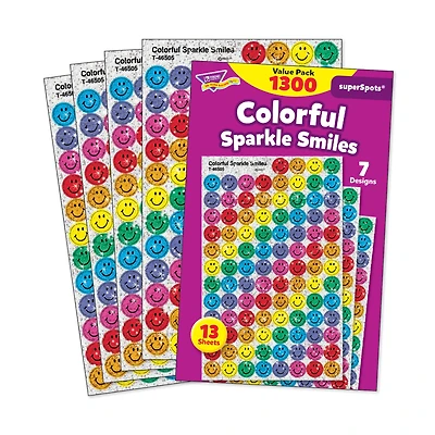 Trend Enterprises® superSpots® Multicolor Sparkle Smiles, 3 Pack Bundle
