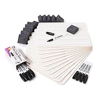 Lined 1-Sided Boards Dry Erase Classpack with Markers & Erasers, Pack of 12