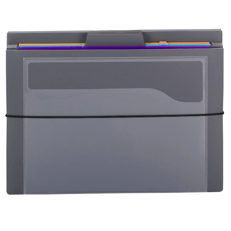 Smead® Cascading Wall Organizer, Gray with 6 Bright Pockets