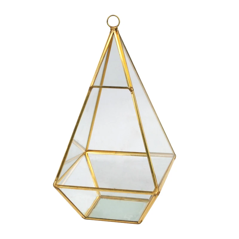 Gold Triangle Glass Terrarium By Ashland™