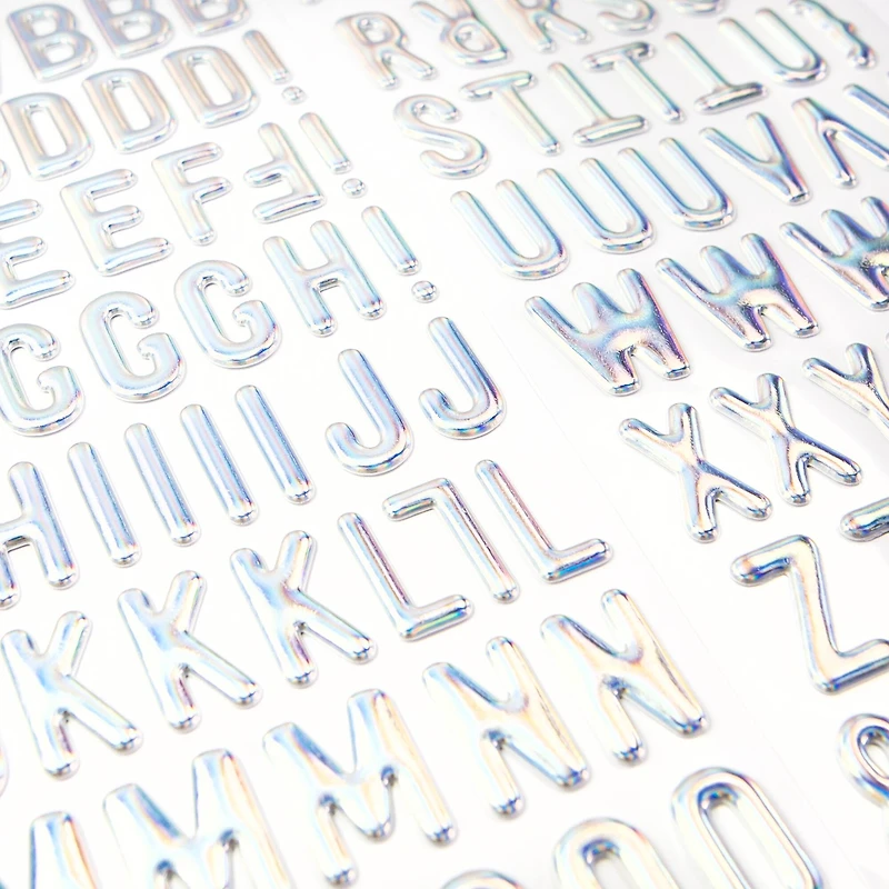 Iridescent Pastel Puffy Alphabet Stickers by Recollections™