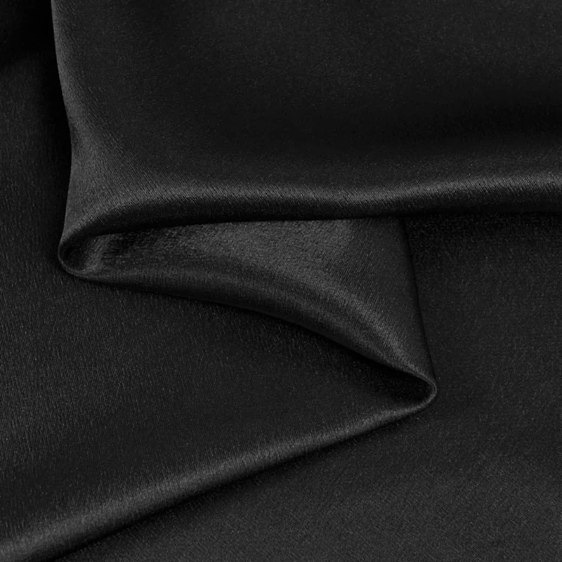 Black Crepe Back Satin