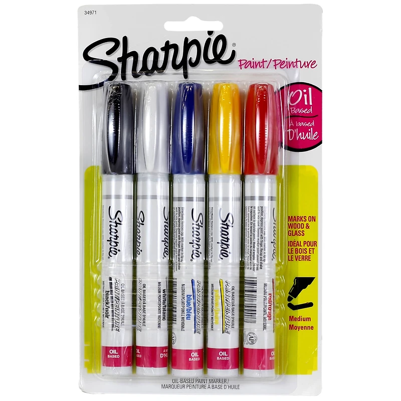 Sharpie® Oil-Based Paint Markers, Medium Point Primary Set