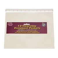 Ashley Productions 9.5" x 12" Clear Document Pockets, 3 Packs