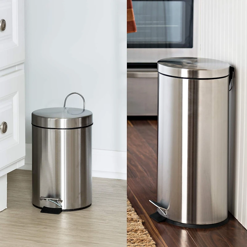 Honey Can Do Stainless Steel 30L and 3L Step Can Combo