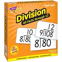 Trend Enterprises® 3” x 6” Division Math 0-12 All Facts Skill Drill Flash Cards