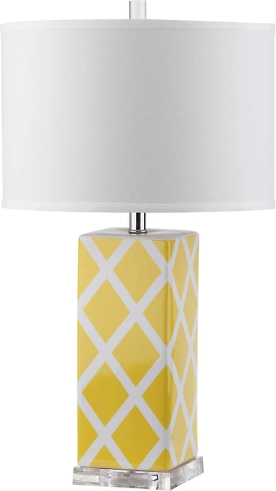 Garden Lattice Table Lamp in Yellow