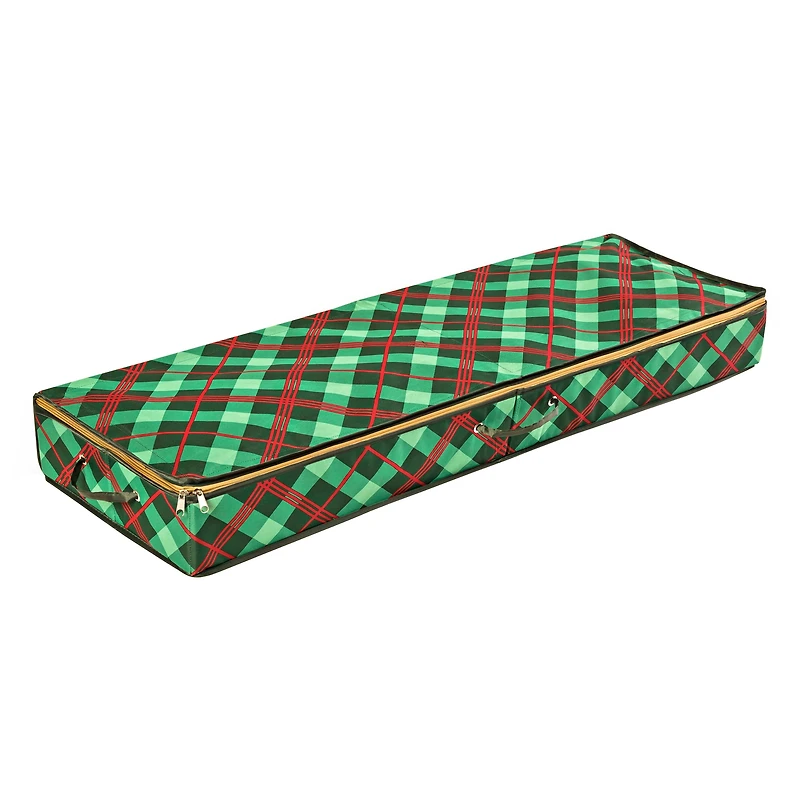 Honey Can Do Very Merry Plaid Wrapping Paper Organizer