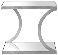 Sullivan Accent Table in Silver & Mirror