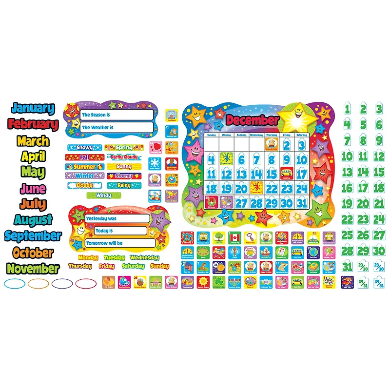 Trend Enterprises Star Calendar Bulletin Board Set