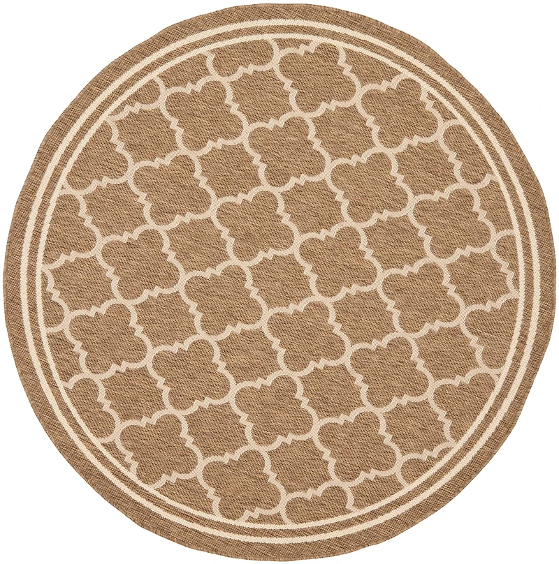 Courtyard Quatre Border 4' X 4' Round Area Rug