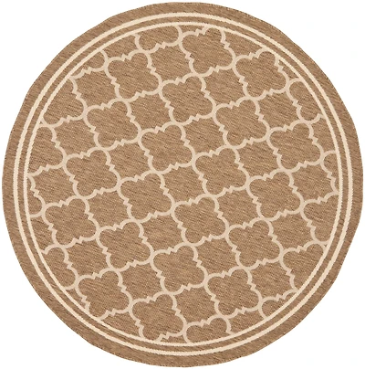 Courtyard Quatre Border 4' X 4' Round Area Rug