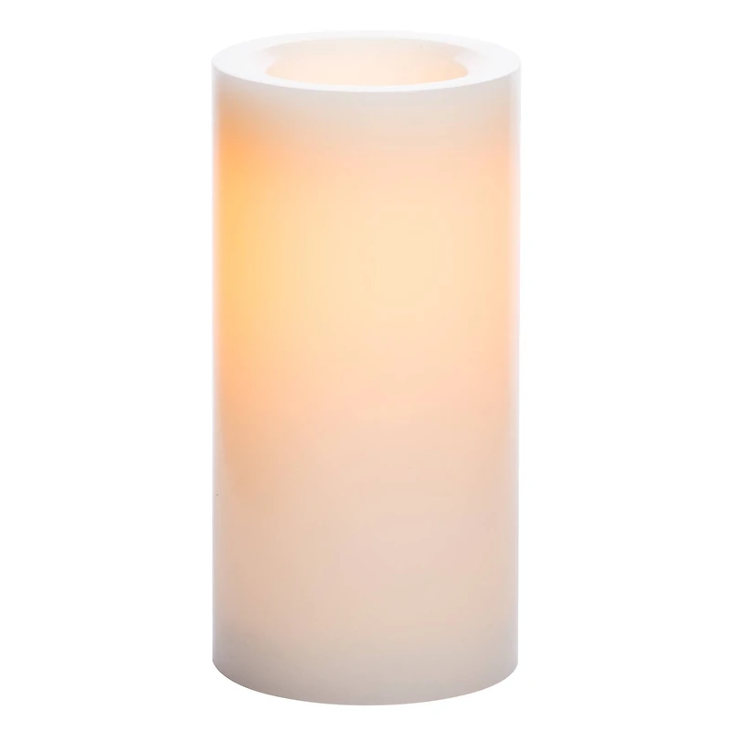 6 Pack: 4" x 8" White LED Pillar Candle with Timer by Ashland®