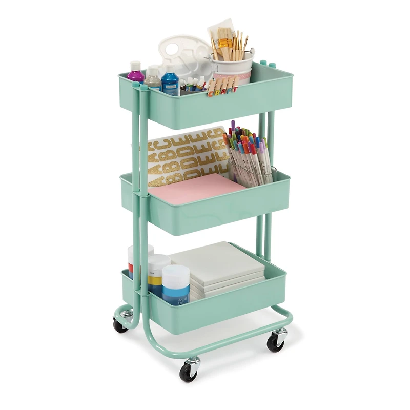 Lexington 3-Tier Rolling Cart by Simply Tidy