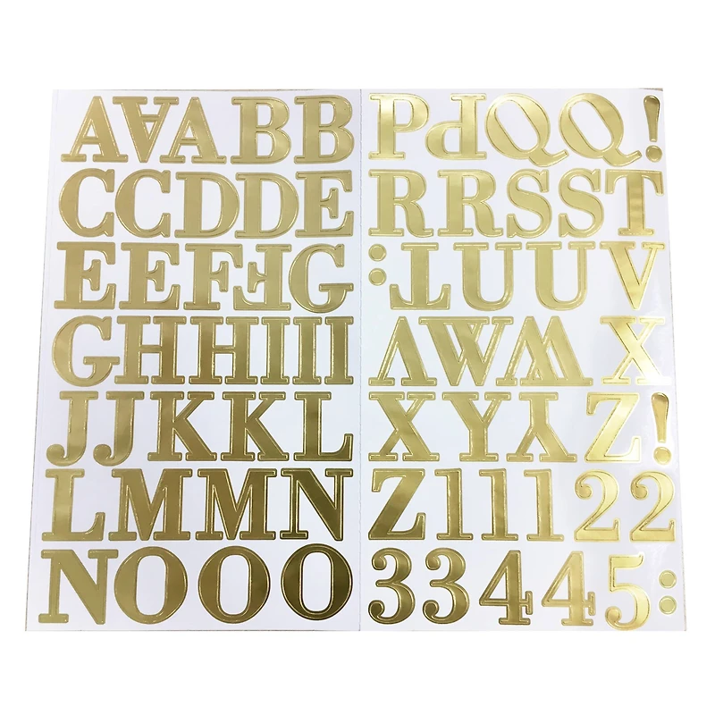 12 Pack: Gold Foil Alphabet Stickers by Recollections™