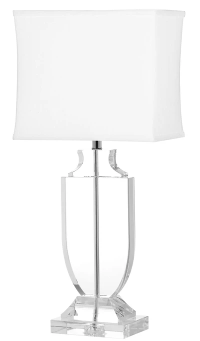 Deirdre Crystal Urn Lamp in Clear & White