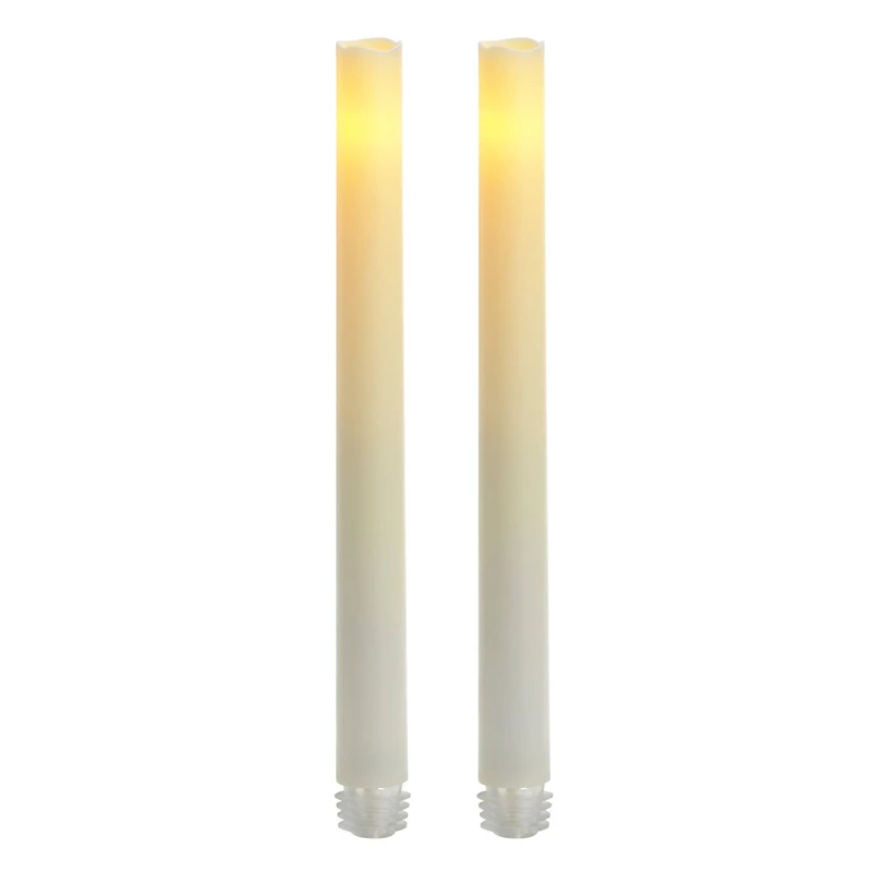 White LED Taper Candles with Timer By Ashland®