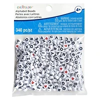 White Round Alphabet Beads by Creatology™