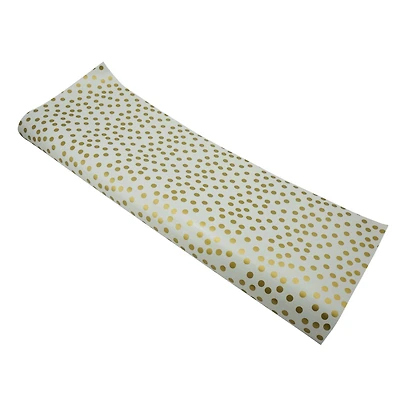 12 Pack: Gold Dots Gift Wrap by Celebrate It™