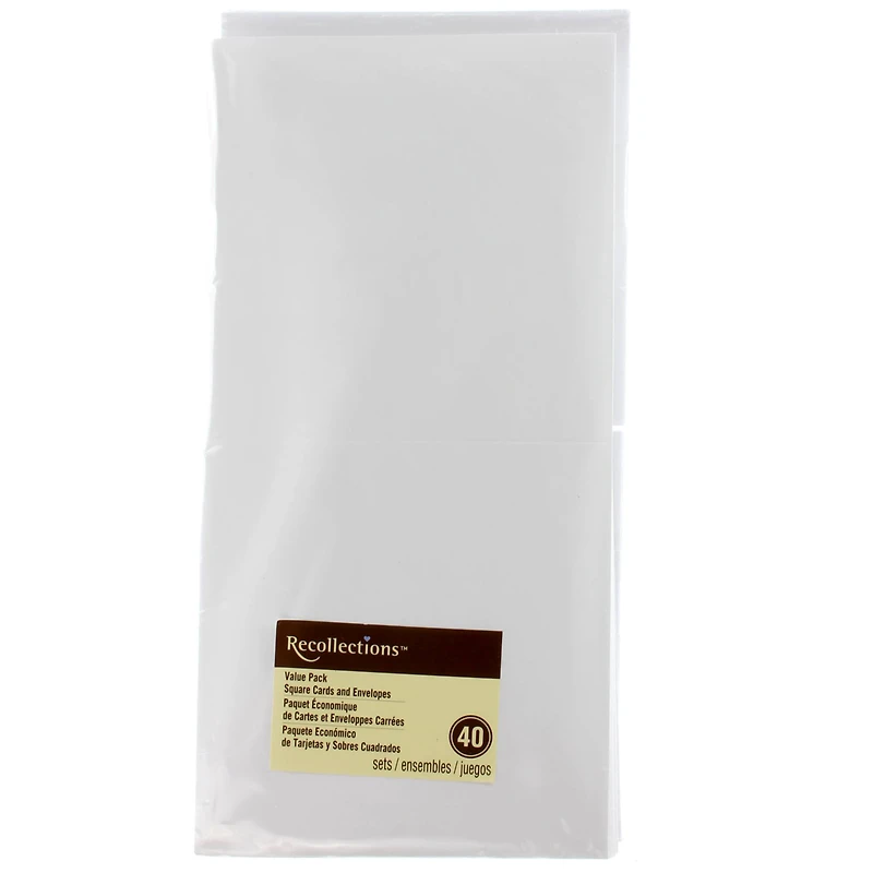 12 Packs: 40 ct. (480 total) 5.5" x 5.5" Square Card & Envelope Set by Recollections™