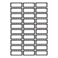 Ashley Productions Black & White Dots Small Magnetic Nameplates, 3 Packs