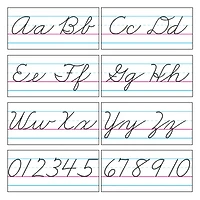 Trend Enterprises® Basic Alphabet Zaner-Bloser Cursive Bulletin Board Set
