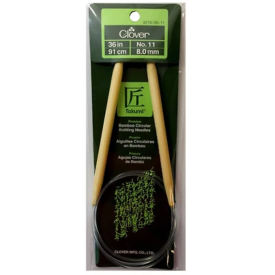 Clover Takumi® 36" Bamboo Circular Knitting Needles