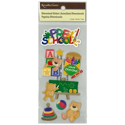 12 Pack: Dimensional Preschool Stickers by Recollections™