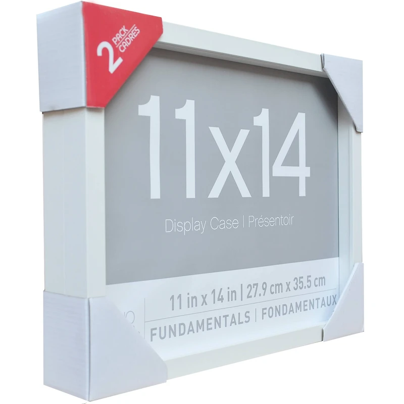 2 Pack Fundamentals 11" x 14" White Shadow Boxes by Studio Décor®