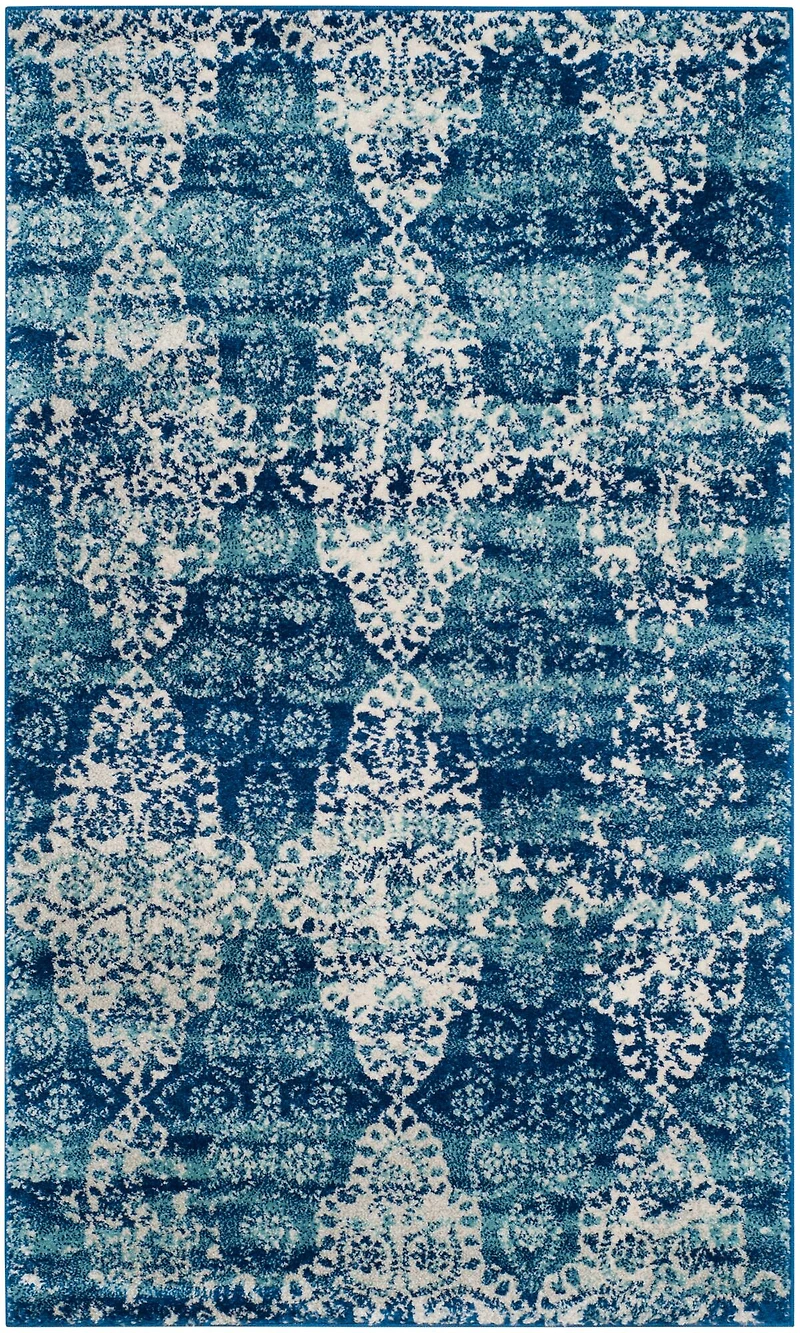 Evoke Cool Medallion 3' X 5' Area Rug