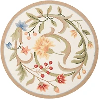 Chelsea Swirled Vine 3' X 3' Round Area Rug