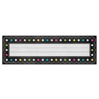 Chalkboard Brights Flat Name Plates