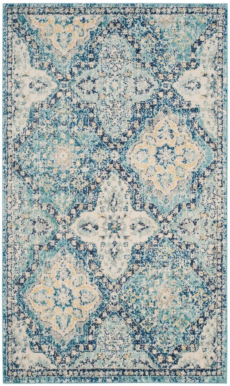 Evoke Double Border Medallion 3' X 5' Area Rug