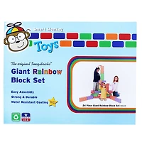 ImagiBRICKS™ Giant Rainbow Building Block Set, 24 pcs