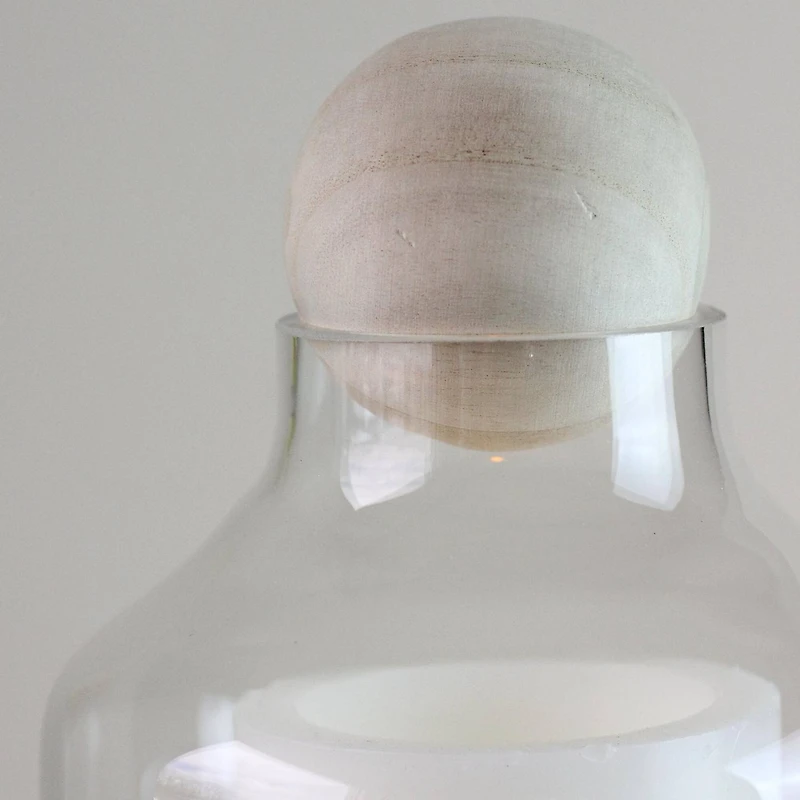 14" Transparent Glass Hurricane