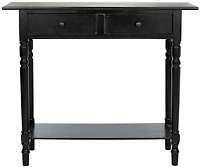 Rosemary Console in Distressed Black