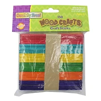 Creativity Street® Bright Hues Wood Crafts Sticks, 12 Packs