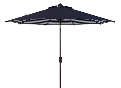 Tiana 9Ft Crank Umbrella in Navy & White