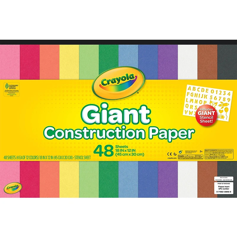 Crayola® Giant Construction Papers with Stencil