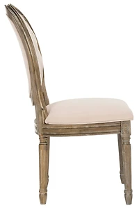 Holloway Tufted Oval Side Chair Set of 2 in Beige