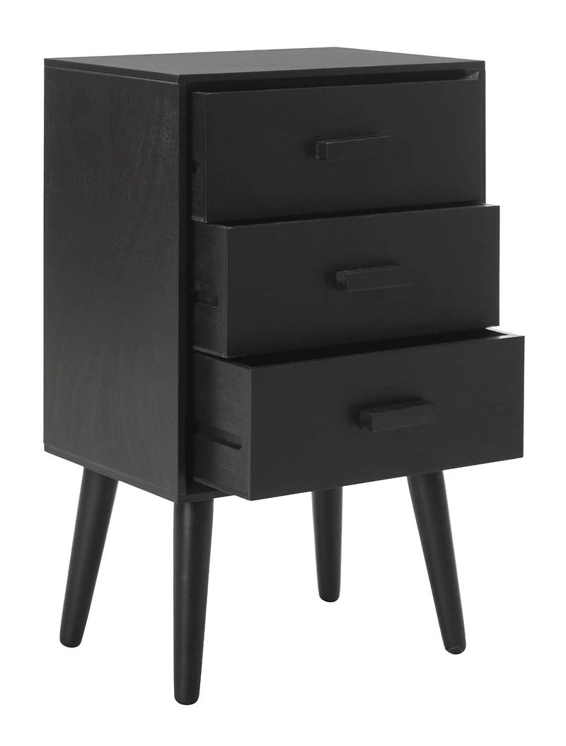 Pomona 3 Drawer Chest in Black